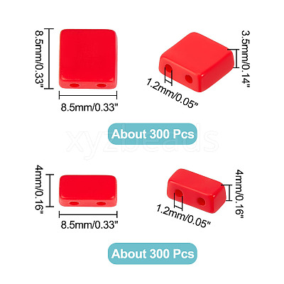 6 Bags 2 Style Opaque Acrylic Multi-Strand Links SACR-NB0001-15-1