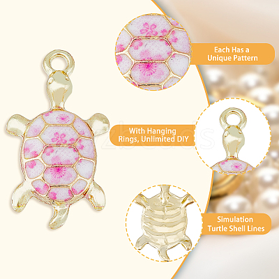 36Pcs 3 Colors Rack Plating Alloy Enamal Pendants ENAM-HY0001-09-1