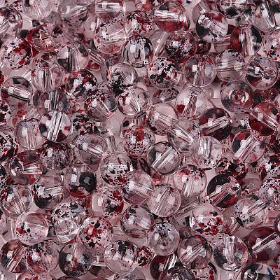 Baking Paint Transparent Glass Beads DGLA-T004-08A-1