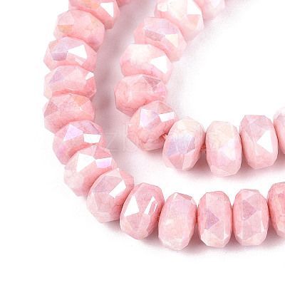 Anti-Tarnish Electroplate Glass Beads Strands GLAA-T025-8mm-11H-1