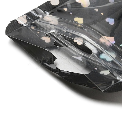 Rectangle Glitter Holographic Plastic Yin-yang Zip Top Gift Bags OPP-F004-01C-B01-1