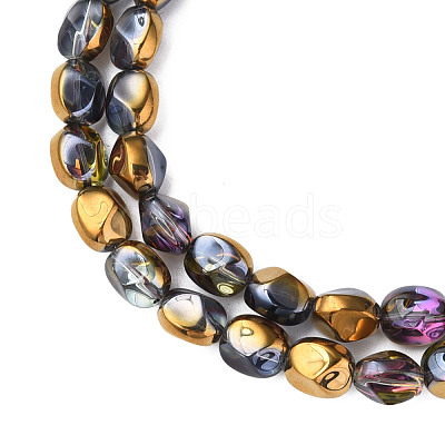 Electroplate Glass Beads Strands EGLA-N008-016-A03-1