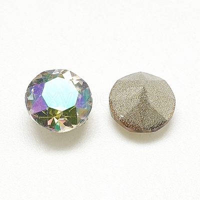 Pointed Back Glass Rhinestone Cabochons RGLA-T110-6mm-001GL-1