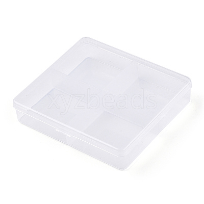 Rectangle Transparent Plastic Bead Containers CON-N013-02-1