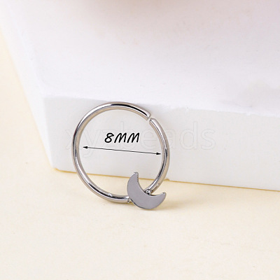Bohemian Style 304 Stainless Steel Hoop Nose Rings FS-WG96CDA-05-1