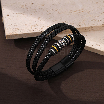 Imitation Leather Cord Multi-strand Bracelets for Men LS-PW-WGD2A27-01-1