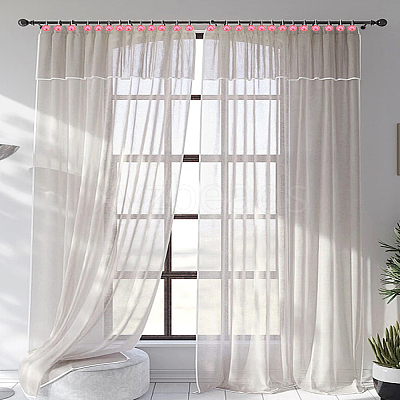 2Pcs Iron Shower Curtain Rings for Bathroom DIY-LP0001-98B-1