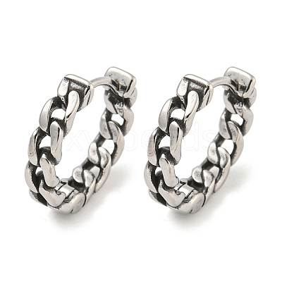 316 Surgical Stainless Steel Hoop Earrings for Women and Men LS-EJEW-D096-15B-AS-1