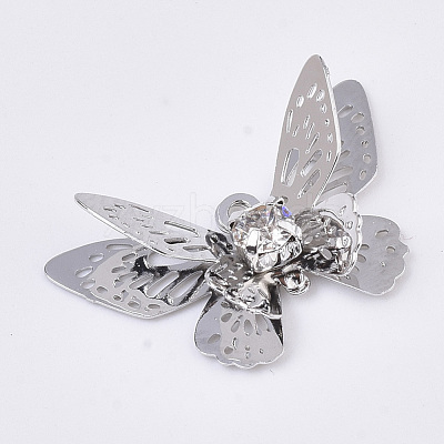 Brass Filigree Pendants KK-R082-07P-1