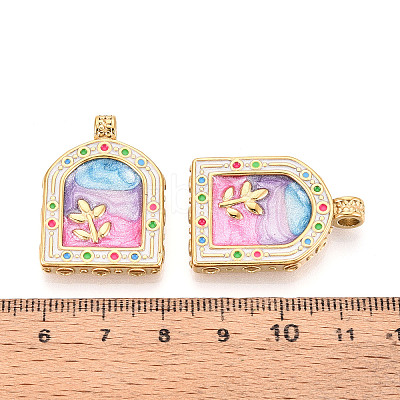 304 Stainless Steel Enamel Pendants STAS-T068-18A-1