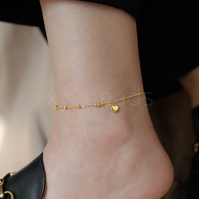 Stainless Steel Charm Anklets for Women WG18C2B-19-1