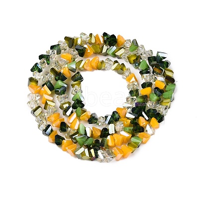 Electroplate Glass Beads Strands GLAA-T023-A17-04-1