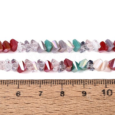 Mixed Styles Electroplate Glass Beads Strands EGLA-Q135-03A-C02-1
