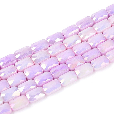 Anti-Tarnish Electroplate Glass Beads Strands GLAA-T025-29C-1