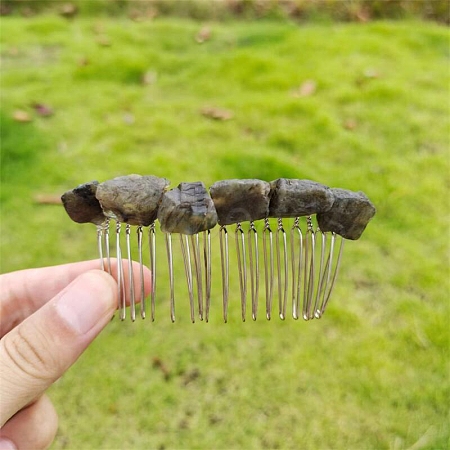 Natural Rutilated Quartz Hair Combs PW-WGB2E73-07-1