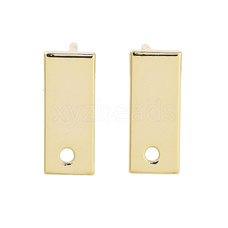 Brass Stud Earrings Findings EJEW-B063-01G-01-1