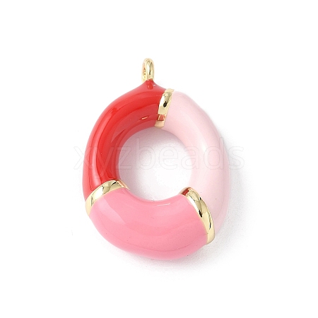 Brass Enamel Pendants KK-E093-03G-O-01-1
