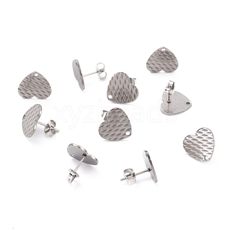 Non-Tarnish 304 Stainless Steel Stud Earring Findings STAS-I183-04B-P-1
