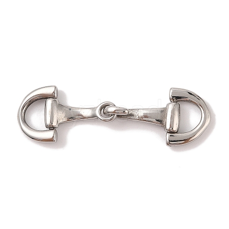 Non-Tarnish 304 Stainless Steel Hook Clasps STAS-C109-24P-1