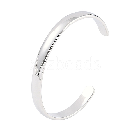304 Stainless Steel Open Cuff Plain Bangles BJEW-H591-01P-02-1