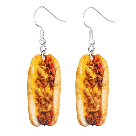 Acrylic Food Model Dangle Earrings PW-WG51A76-14-1