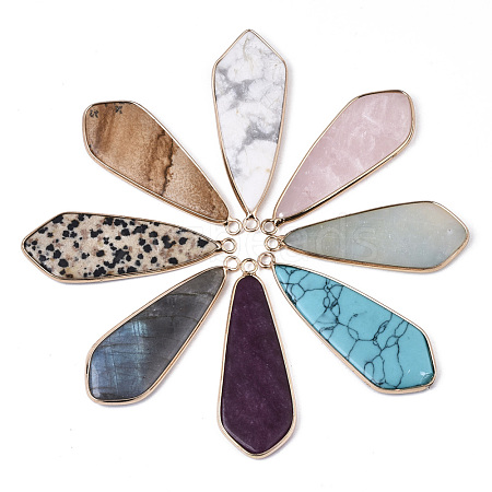 Natural & Synthetic Mixed Gemstone Pendants G-S359-108-1