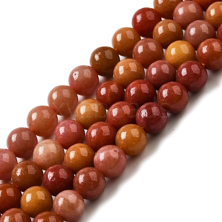 Dyed Natural Malaysia Jade Beads Strands G-G021-02A-19-1