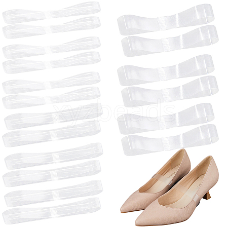 CRASPIRE 12 Pairs 3 Style Transparent TPU Anti-Loose Shoelace for High-heeled Shoes FIND-CP0001-95-1