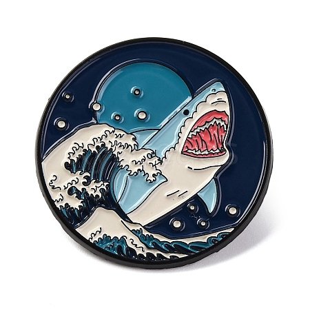 Sea Wave Scenery Theme Enamel Pins JEWB-F033-02A-1