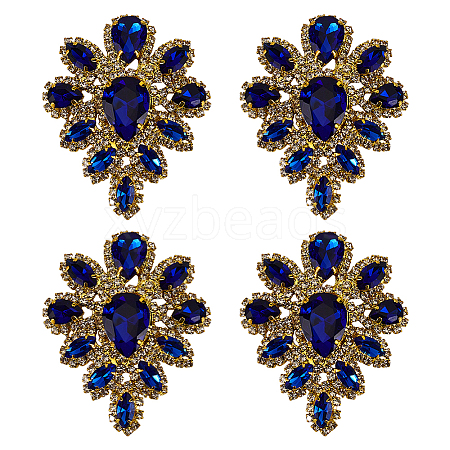 4Pcs Teardrop Shape Hotfix Rhinestone PATC-FG0002-25D-1