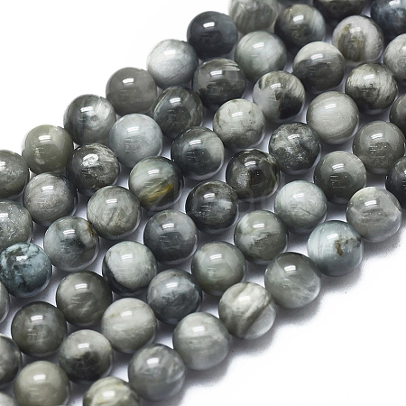 Natural Eagle Eye Beads Strands G-I281-02-4mm-1