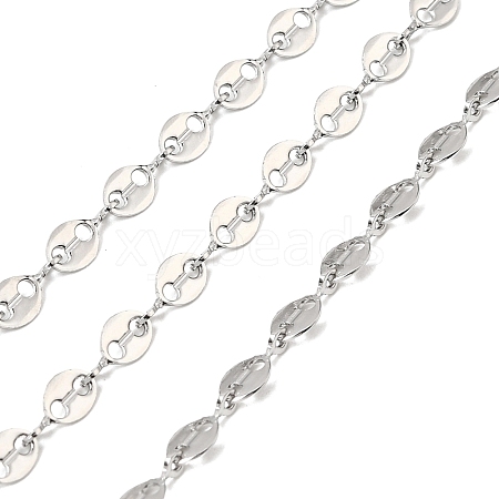 304 Stainless Steel Oval Link Chains CHS-K026-01D-P-1