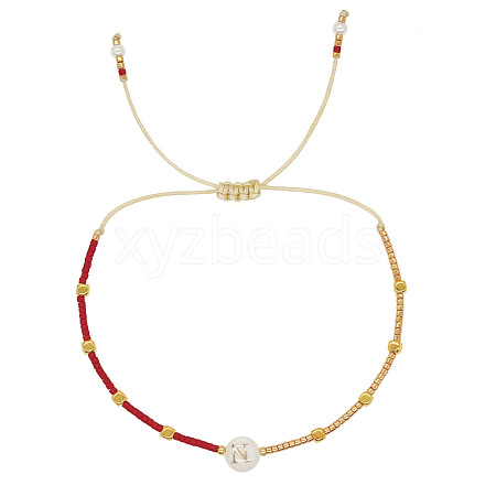 Glass Seed Beads Braided Bead Bracelets TY7987-14-1