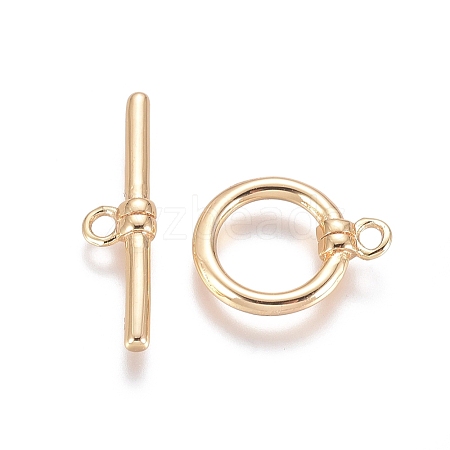 Brass Toggle Clasps KK-G381-01G-1