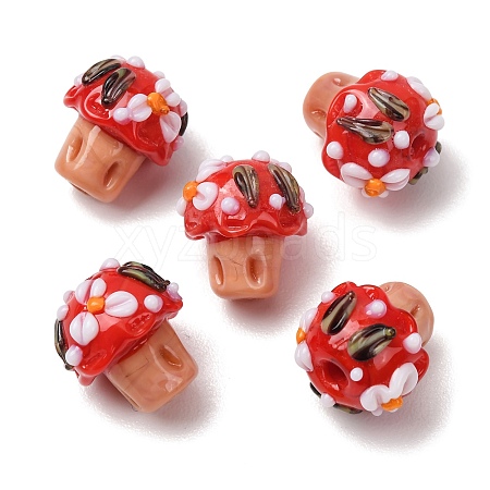 Handmade Bumpy Lampwork Beads LA-CBAE4A5-02B-1
