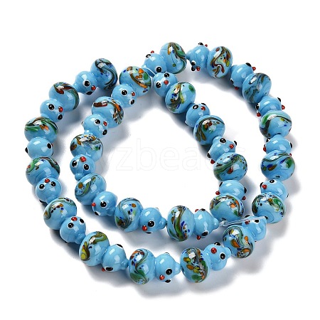 Handmade Lampwork Beads Strands LAMP-A005-04E-1