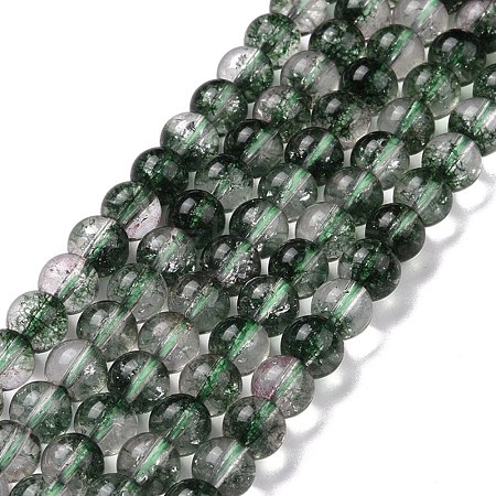 Crackle Glass Round Bead Strands CCG-C001-01B-05-1