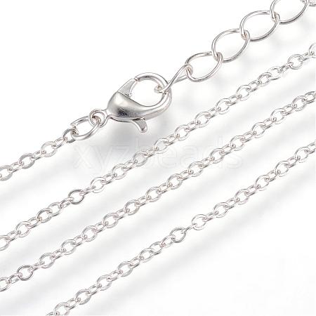 Iron Cable Chains Necklace Making MAK-R016-45cm-P-1