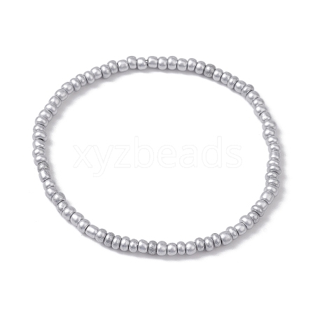 Round Glass Seed Beaded Stretch Bracelets for Women BJEW-JB10417-01-1