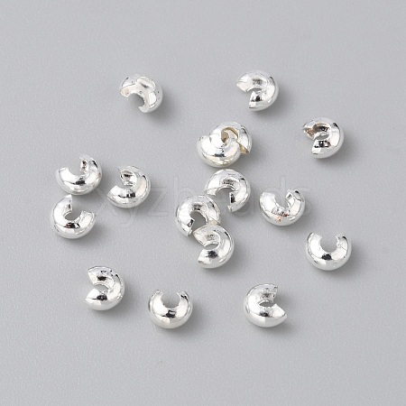 Brass Crimp Beads Covers KK-WH20001-06A-S-1