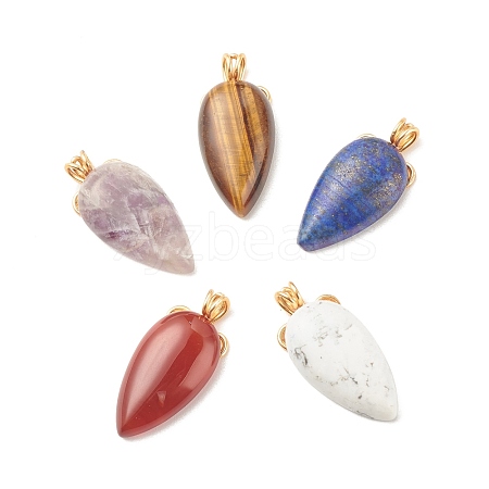 Natural Mixed Stone Pendants PALLOY-JF01606-1