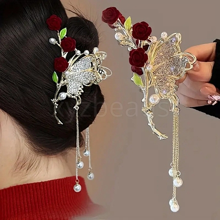 Metal Rhinestone Claw Hair Clips PW-WG3B1B1-01-1