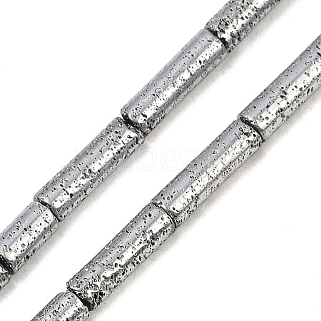 Electroplated Natural Lava Rock Beads Strands G-K388-03B-03-1