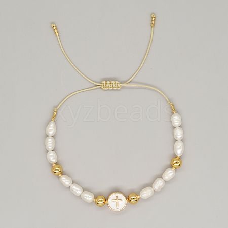 Natural Pearl Braided Beaded Bracelets for Women ST8151-5-1