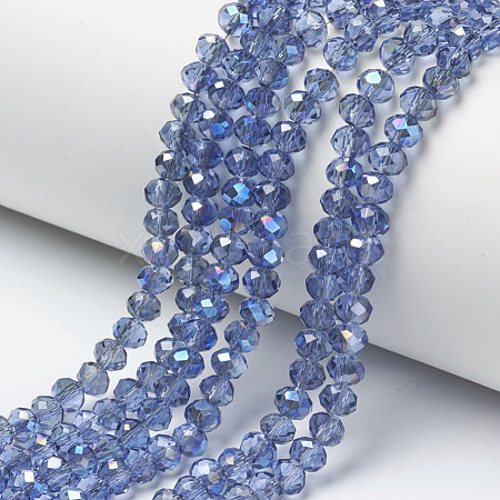 Electroplate Glass Beads Strands EGLA-A034-T6mm-I12-1