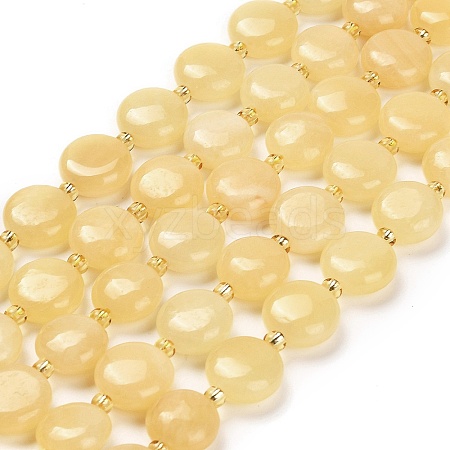 Natural Yellow Jade Beads Strands G-H005-B05-01-1