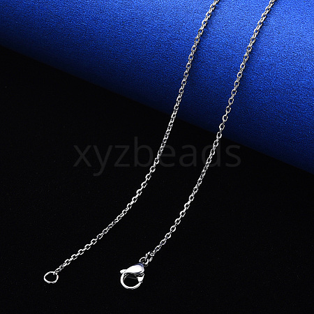 Non-Tarnish 304 Stainless Steel Cable Chain Necklace NJEW-S420-008C-P-1