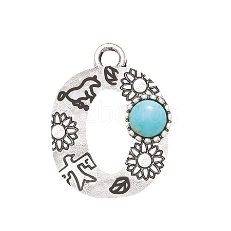 Synthetic Turquoise Pendants PW-WG43221-22-1