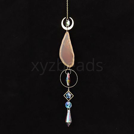 Natural Agate Piece Hanging Ornaments PW-WG29125-06-1