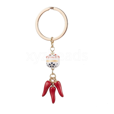 Porcelain & Alloy Enamel Keychain KEYC-JKC01156-05-1